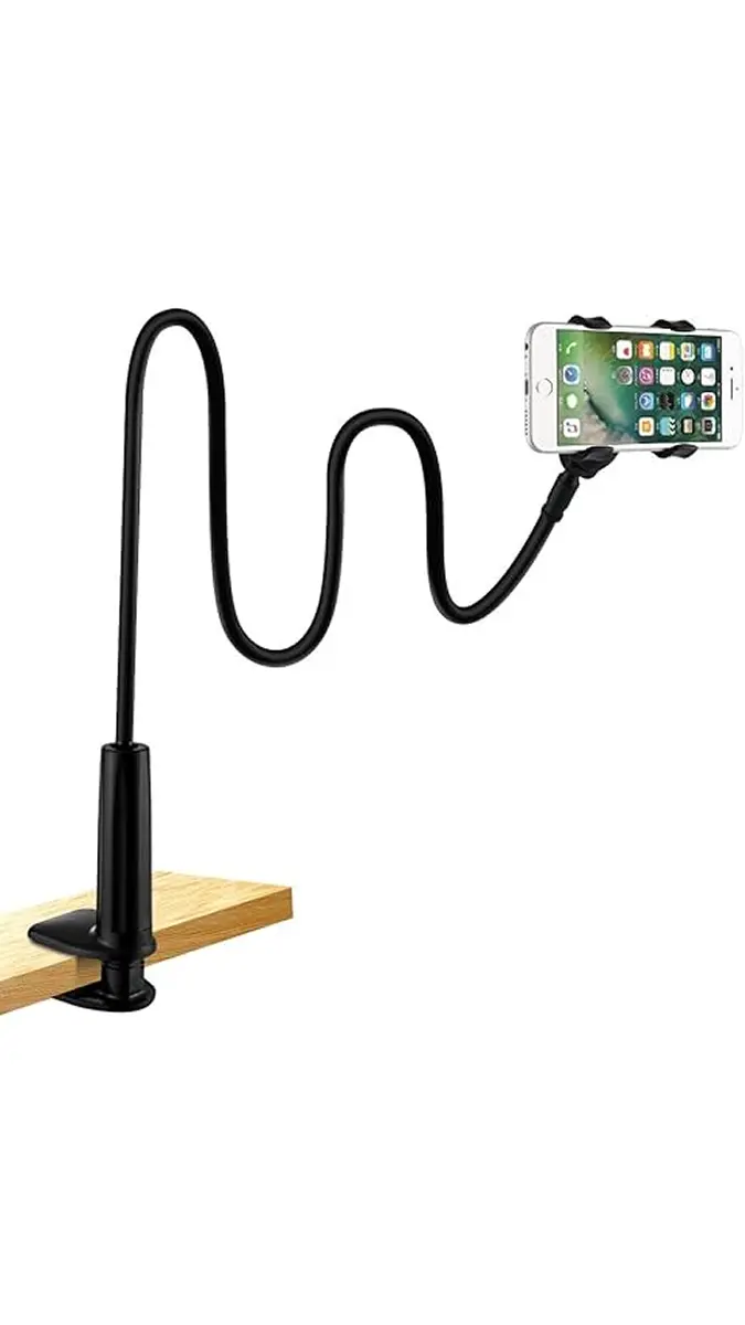 Supports recommandés pour un téléphone d’appoint sous RECAM — col de cygne, ventouse, plaque murale, dock et trépied flexible